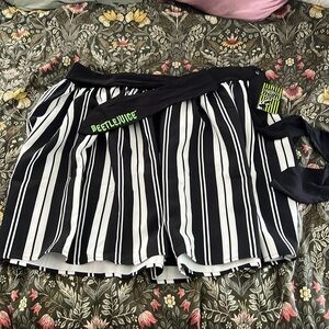 Beetlejuice striped skirt